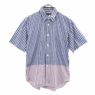 COMME des GARCONS ギンガムチェック モチーフ付き 長袖シャツ