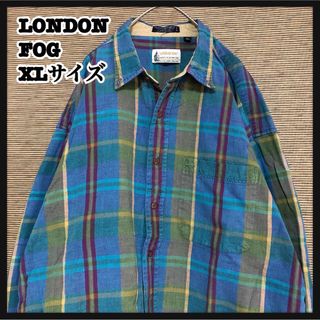 ロンドンフォグ(LONDONFOG)の【ロンドンフォグ】長袖シャツ　ワークシャツ　カーキー　紫　激レア　XL25(シャツ)