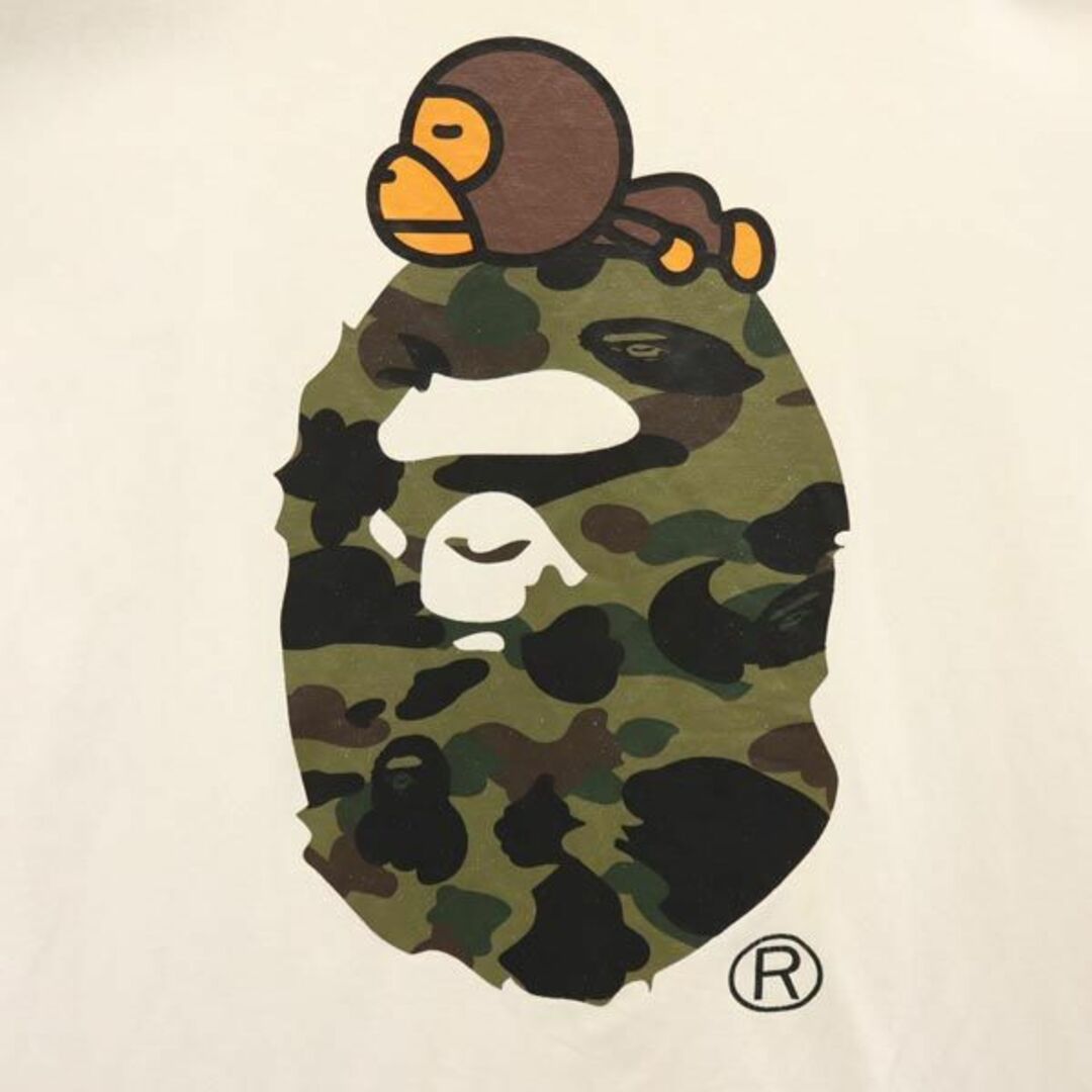 アベイシングエイプ プリント 半袖 Tシャツ 2XL ホワイト A BATHING APE ビッグサイズ メンズ   【230829】 メール便可 4