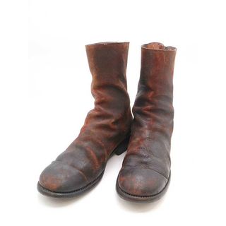 GUIDI グイディ バックジップレザーブーツ ブラウン 43の通販|ラクマ