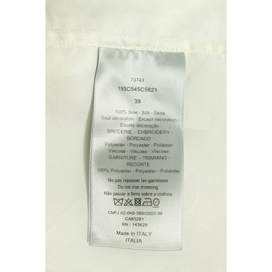 ディオール ×ジャック・ケアルック  22AW  193C545C5621 バックプリントロゴ刺繍シルク半袖シャツ メンズ 39