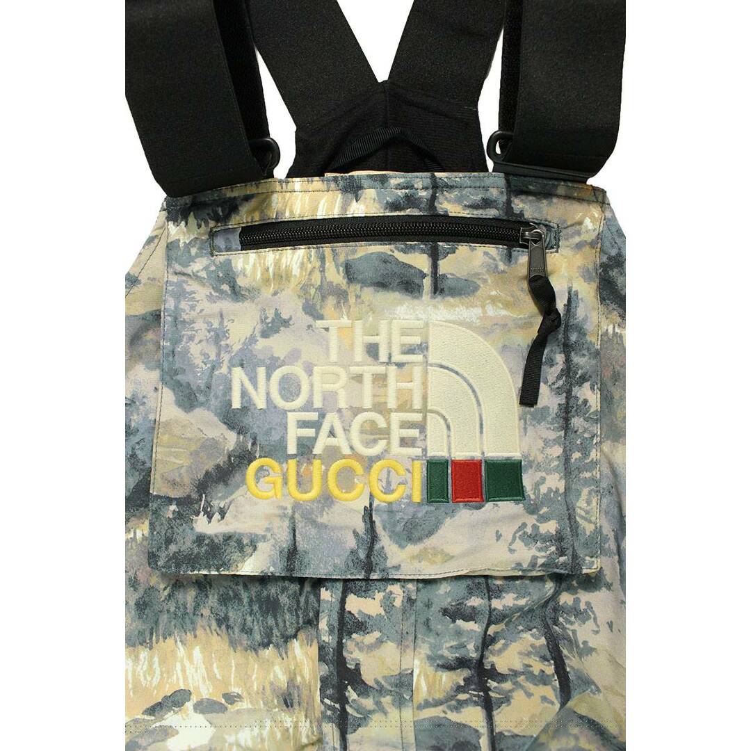 Gucci(グッチ)のグッチ ×ノースフェイス THE NORTH FACE  21AW  663768 ZAHTF エディション フォレスト柄 ナイロンキャンバスオーバーオール メンズ M メンズのパンツ(サロペット/オーバーオール)の商品写真