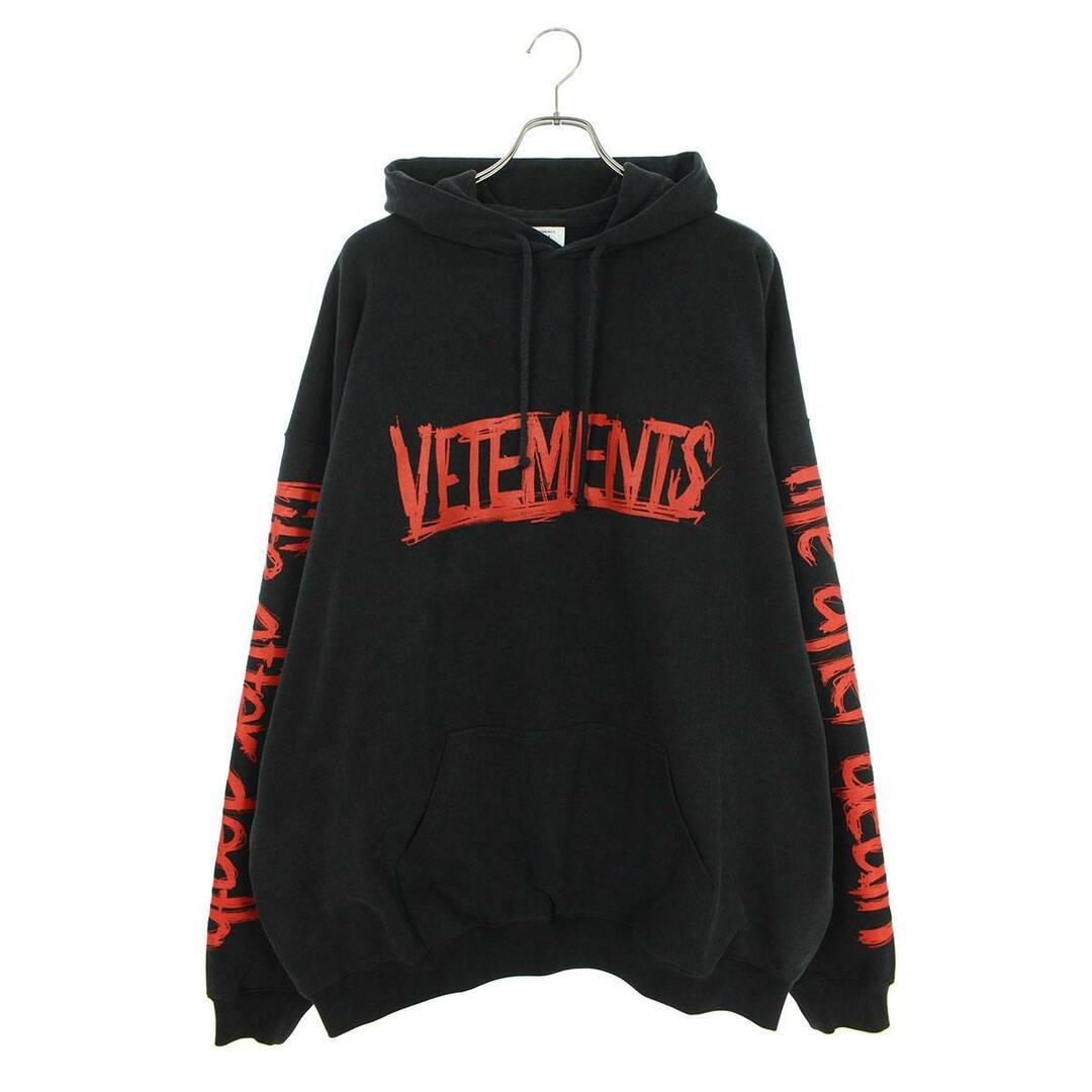 お願いします23aw 正規品 新品 VETEMENTS アナーキーロゴパーカー S