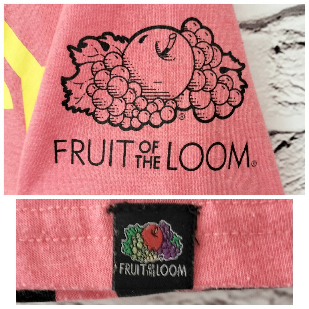 【FRUIT OF THE LOOM】リンガー 両面+アームプリント Tシャツ