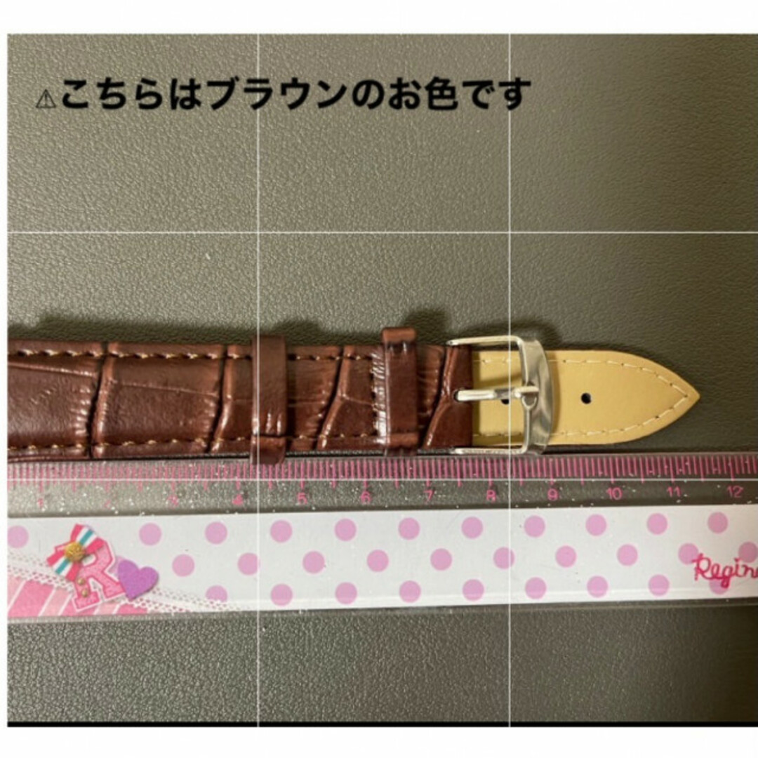 牛皮製クロコ模様型押し 18㎜ 腕時計ベルト ブラウンの通販 by のん's shop｜ラクマ