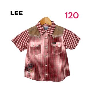 リー(Lee)の♡美品♡ Lee 赤チェックシャツ　サイズ:120(Tシャツ/カットソー)