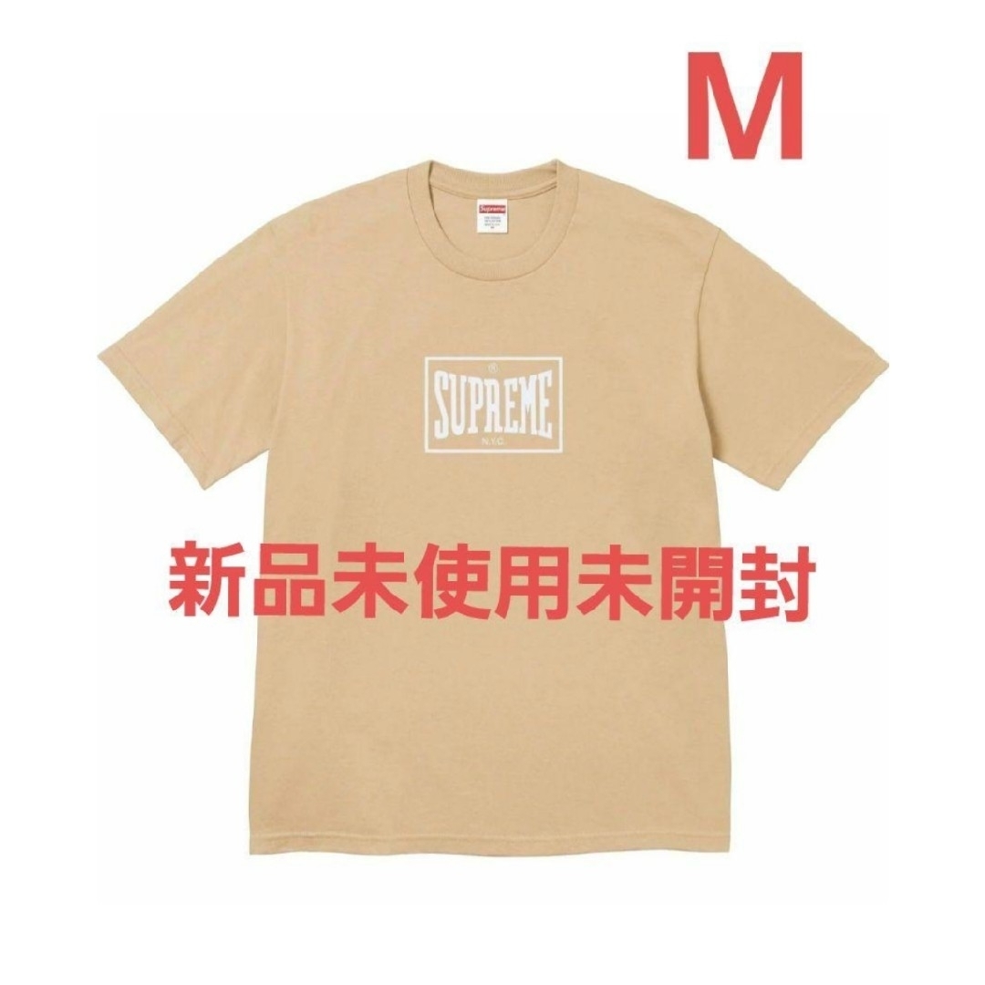 84　完売品　Supreme　Warm Up Tee　カーキ　ロゴ　ボックス