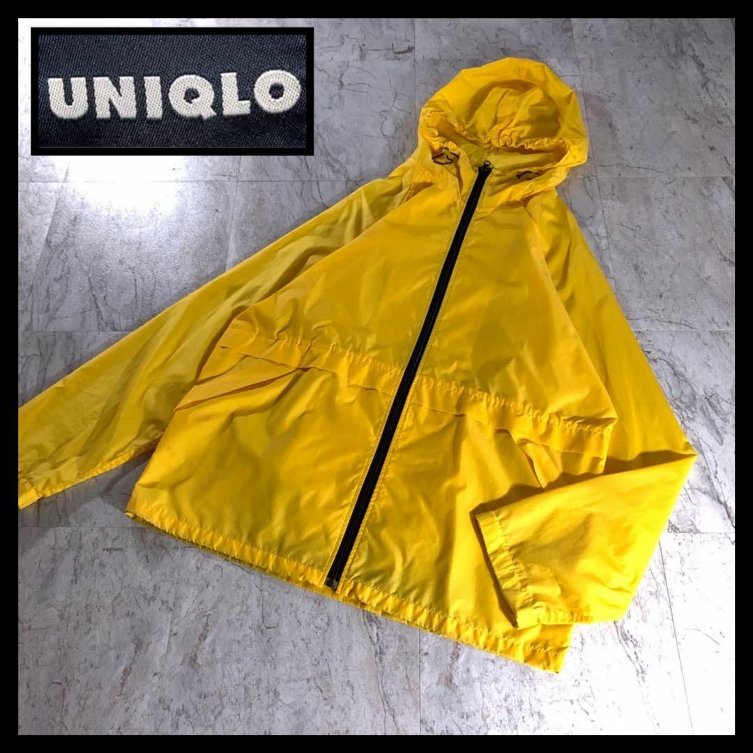 90s OLD UNIQLO パッカブル ナイロン マウンテンパーカー 黄色 L | フリマアプリ ラクマ