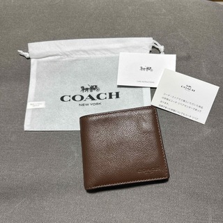 コーチ(COACH)のCOACH 折りたたみ財布 ブラウン(折り財布)