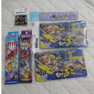 【新品】スプラトゥーン３ 色鉛筆×２ ポケモン 鉛筆１ダース×２ 定規(鉛筆)