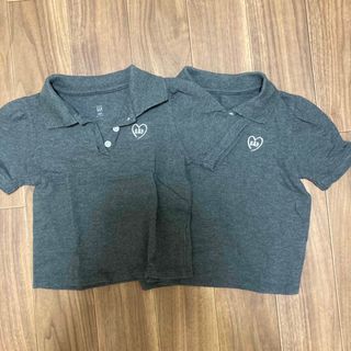 ギャップキッズ(GAP Kids)のGAP キッズ　ベビー　ポロシャツ　2枚セット　グレー　ハート(Tシャツ/カットソー)