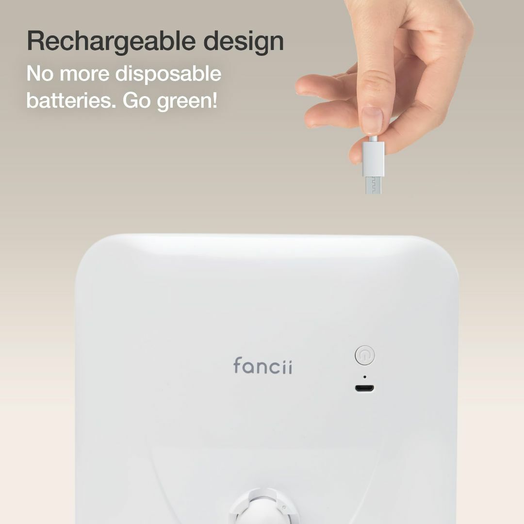 Fancii 10倍拡大鏡 LED化粧鏡 3色調光 吸盤ロック付き USB対応 5