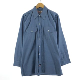 ディッキーズ(Dickies)の古着 ディッキーズ Dickies 長袖 ワークシャツ メンズL /eaa366148(シャツ)