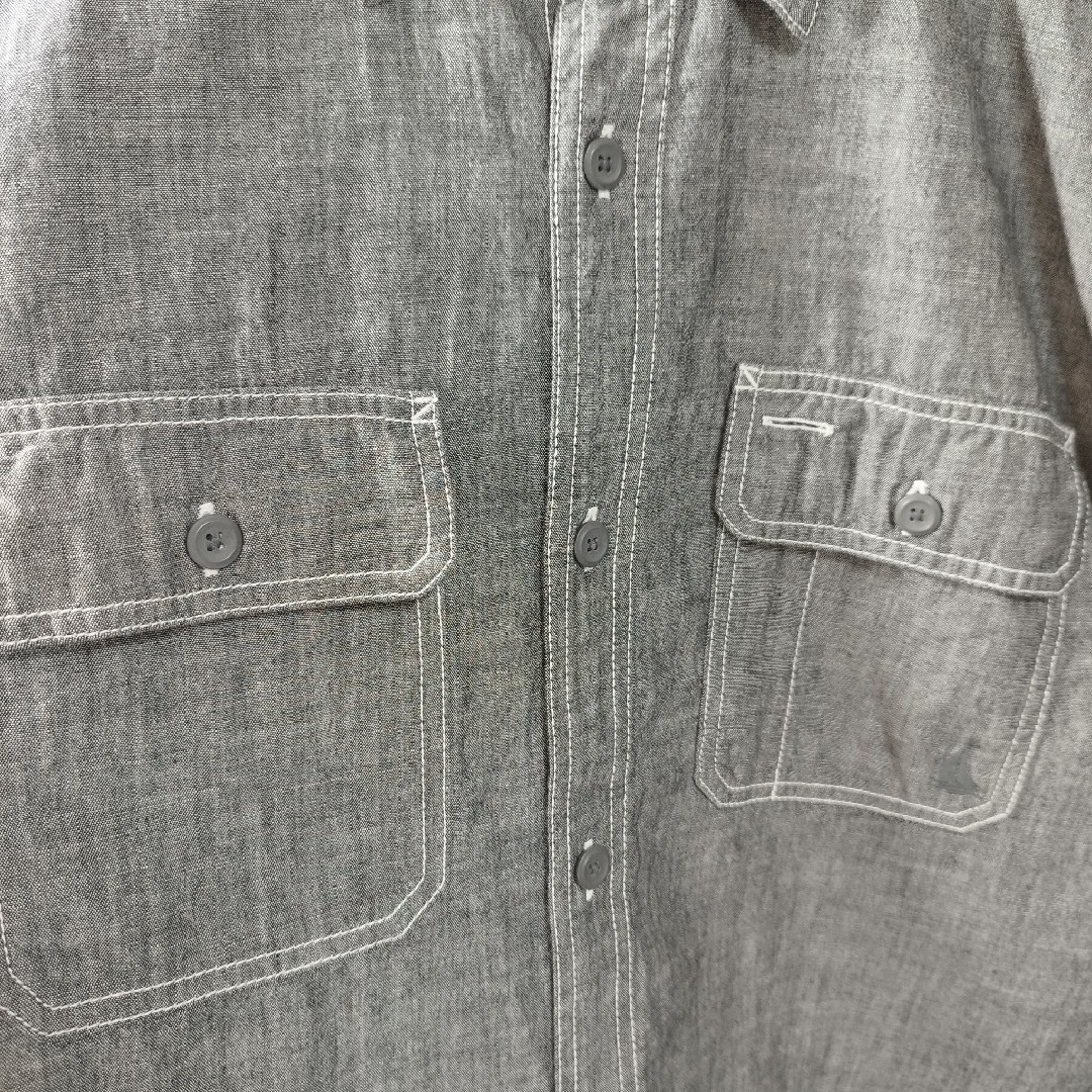 UNIQLO(ユニクロ)の【UNIQLO +J】ダブルポケットデニムシャツ　半袖　オーバーサイズ　フラップ メンズのトップス(シャツ)の商品写真