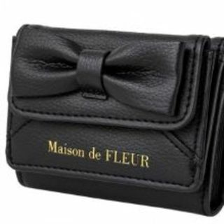 メゾンドフルール(Maison de FLEUR)のMaison de FLEUR RIBBON カードケース ブラック(財布)