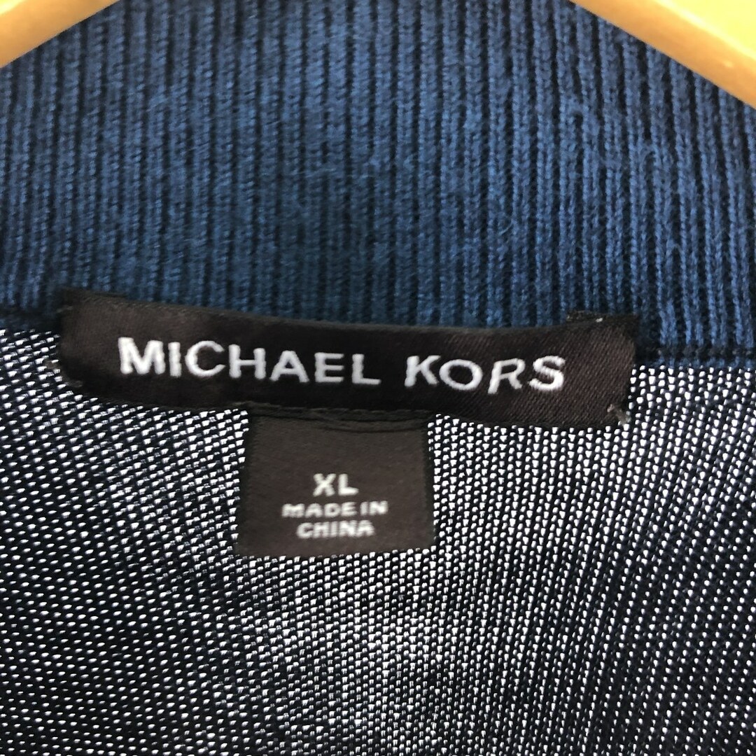 Michael Kors(マイケルコース)の古着 マイケルコース MICHAEL KORS コットンニットハーフジップセーター メンズL /eaa366841 メンズのトップス(ニット/セーター)の商品写真