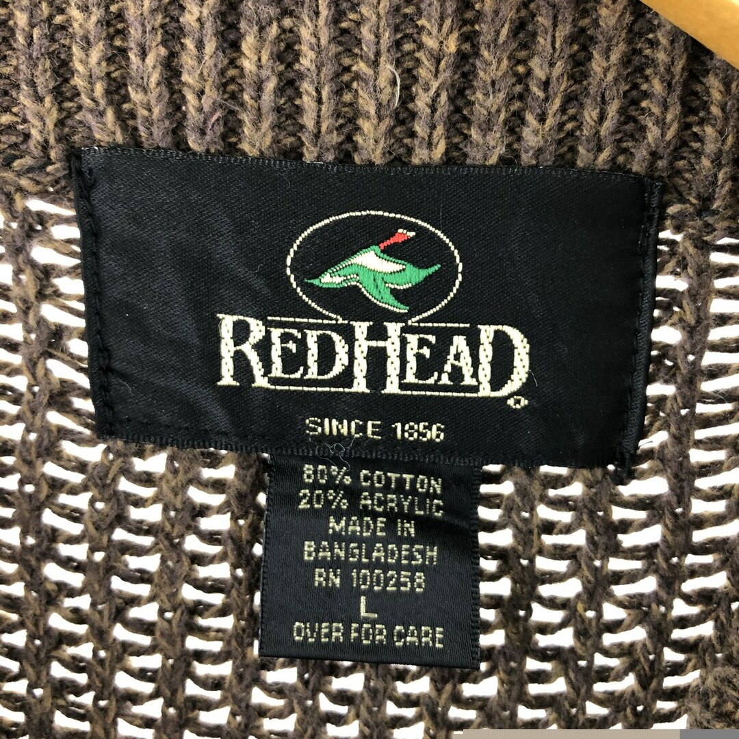 レッドヘッド RED HEAD ハーフボタン コットンニットセーター メンズXL /eaa367055