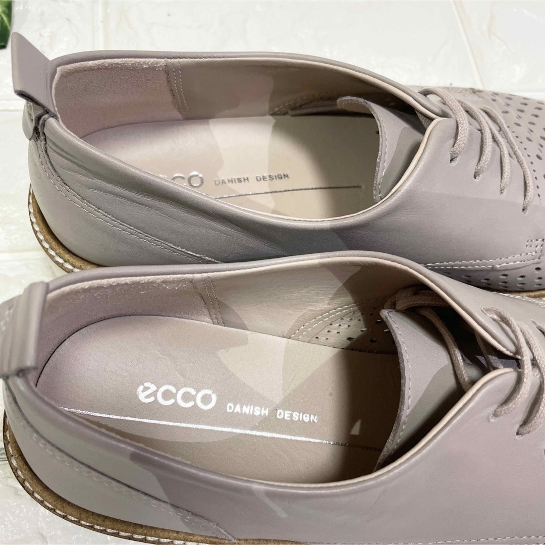 【美品】ecco エコー パンチングレザーシューズ ドレスアップシューズ39