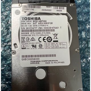 トウシバ(東芝)のhdd 500gb(PCパーツ)