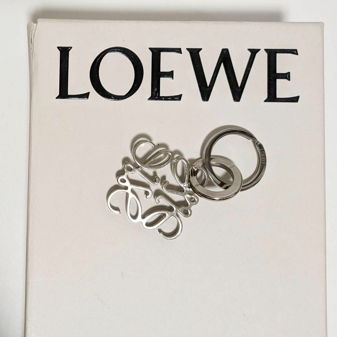 美品】LOEWEロエベ アナグラム ロゴキーリング キーホルダー シルバー