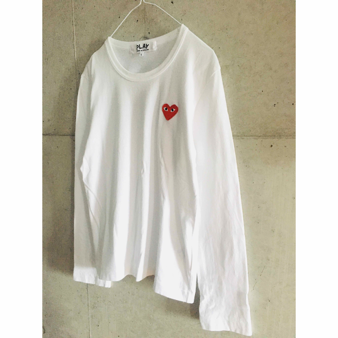 PLAY COMME des GARCONS トップス ホワイト サイズL