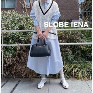 スローブイエナ(SLOBE IENA)のSLOBE IENA レース編みチルデンベスト　フリー　リネン混(ベスト/ジレ)