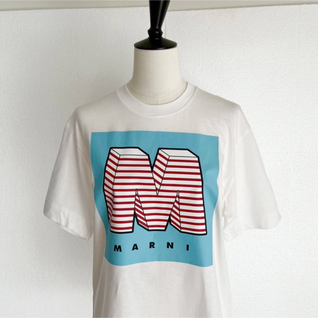 MARNI マルニ　Mロゴ入り 半袖Tシャツ　カットソー　XSサイズ