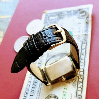 #2702【シックでお洒落】メンズ 腕時計 ブローバ 手巻き 動作品 金メッキ