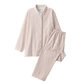 ムジルシリョウヒン(MUJI (無印良品))の◆新品◆  無印良品 脇に縫い目のない 二重ガーゼパジャマ／ピンクチェック／Ｍ(パジャマ)