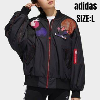 adidas アディダス ボンバージャケット Lサイズ オーバーサイズ ブラック