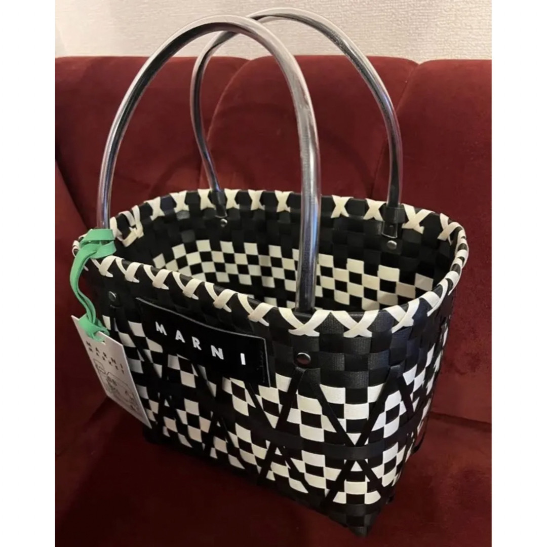 22SS 最新作 MARNI マルニ スクランブルバッグ ブラック - かごバッグ
