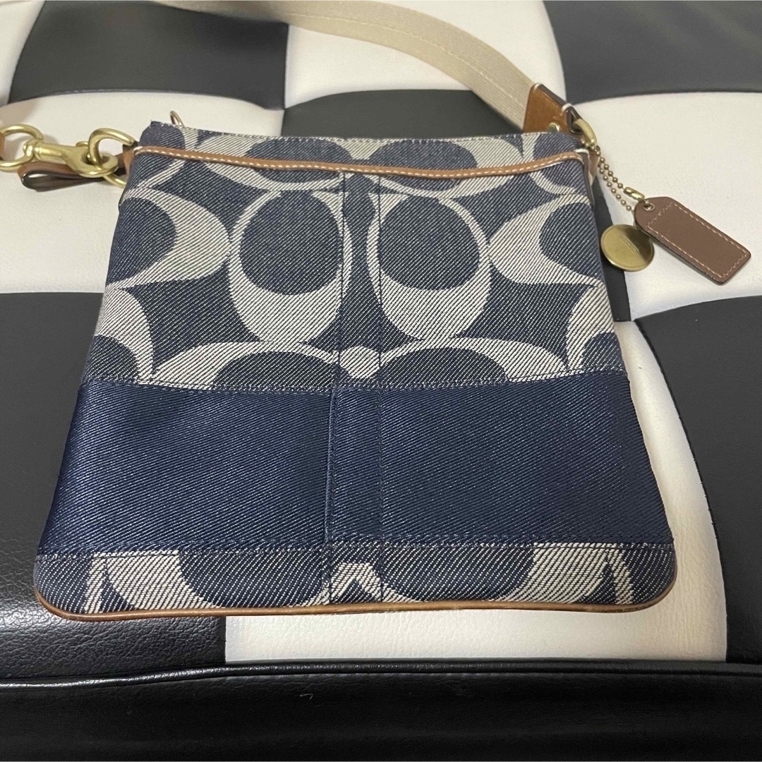 新品　coach コーチ　正規品　ショルダーバッグ　ロゴ　デニム　クロスボディ