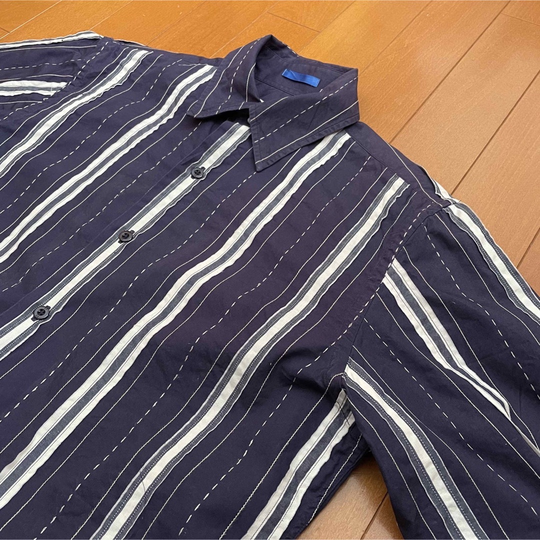 古着 90s Paul Smith LONDON 長袖シャツ ネイビー