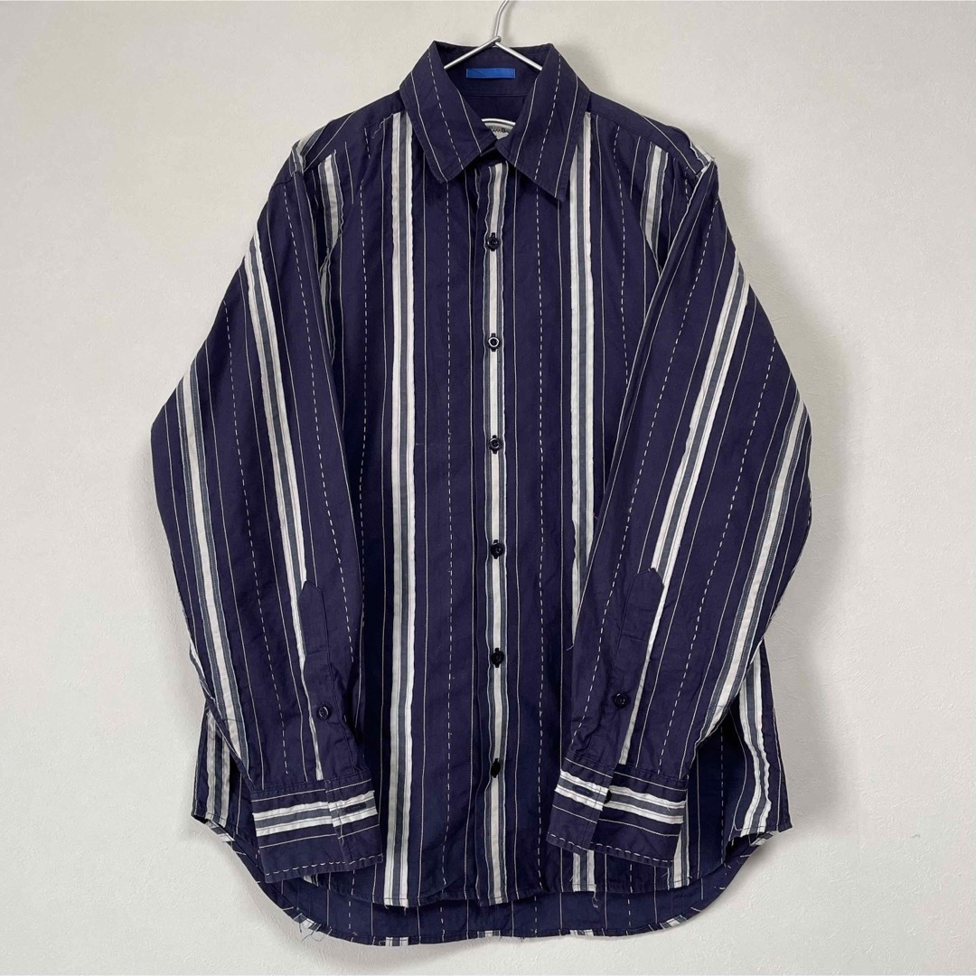 古着 90s Paul Smith LONDON 長袖シャツ ネイビー