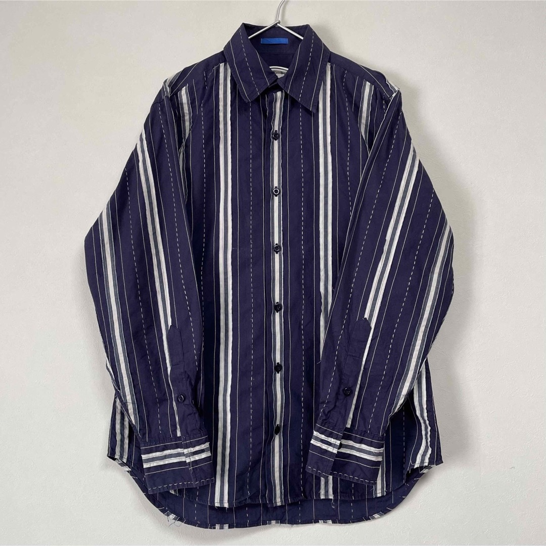 90s Paul Smith LONDON 長袖シャツ ネイビー