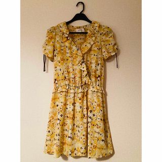 ジルスチュアート(JILLSTUART)の★美品★レディースJILL STUART フラワープリントワンピースM(ひざ丈ワンピース)