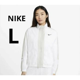 ナイキ(NIKE)のNIKE レディース ウィンドフルジップ ハイブリッドウーブンジャケット L(ナイロンジャケット)