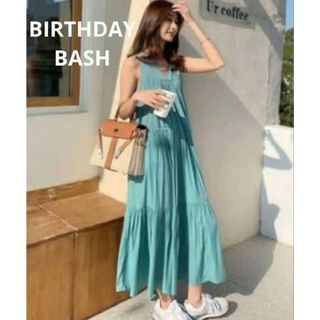 バースデーバッシュ(BIRTHDAY BASH)のBIRTHDAY BASH　バースデーバッシュ　ティアードワンピース　ミント(ロングワンピース/マキシワンピース)