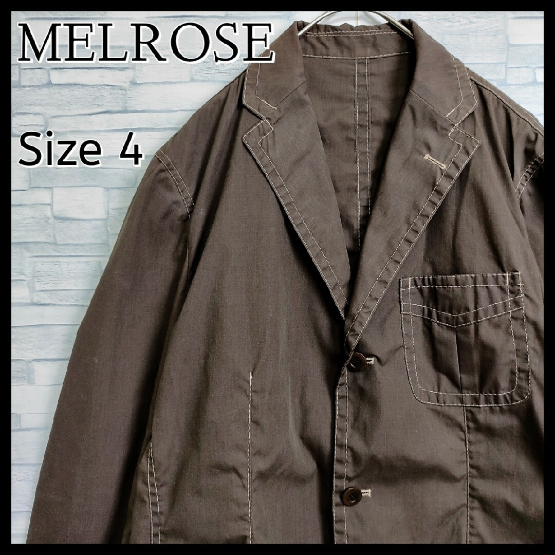 MEN'S MELROSE☆テーラードジャケット　M相当　ブラウン　キレイめ39SMELROSEのMEN