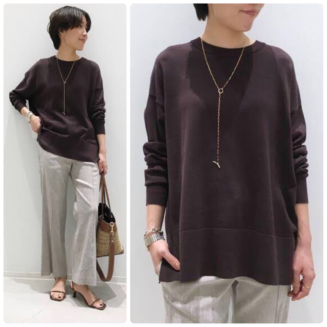 定価￥24200美品 アパルトモン Silk CTN C/N KNIT クルーネック ニット