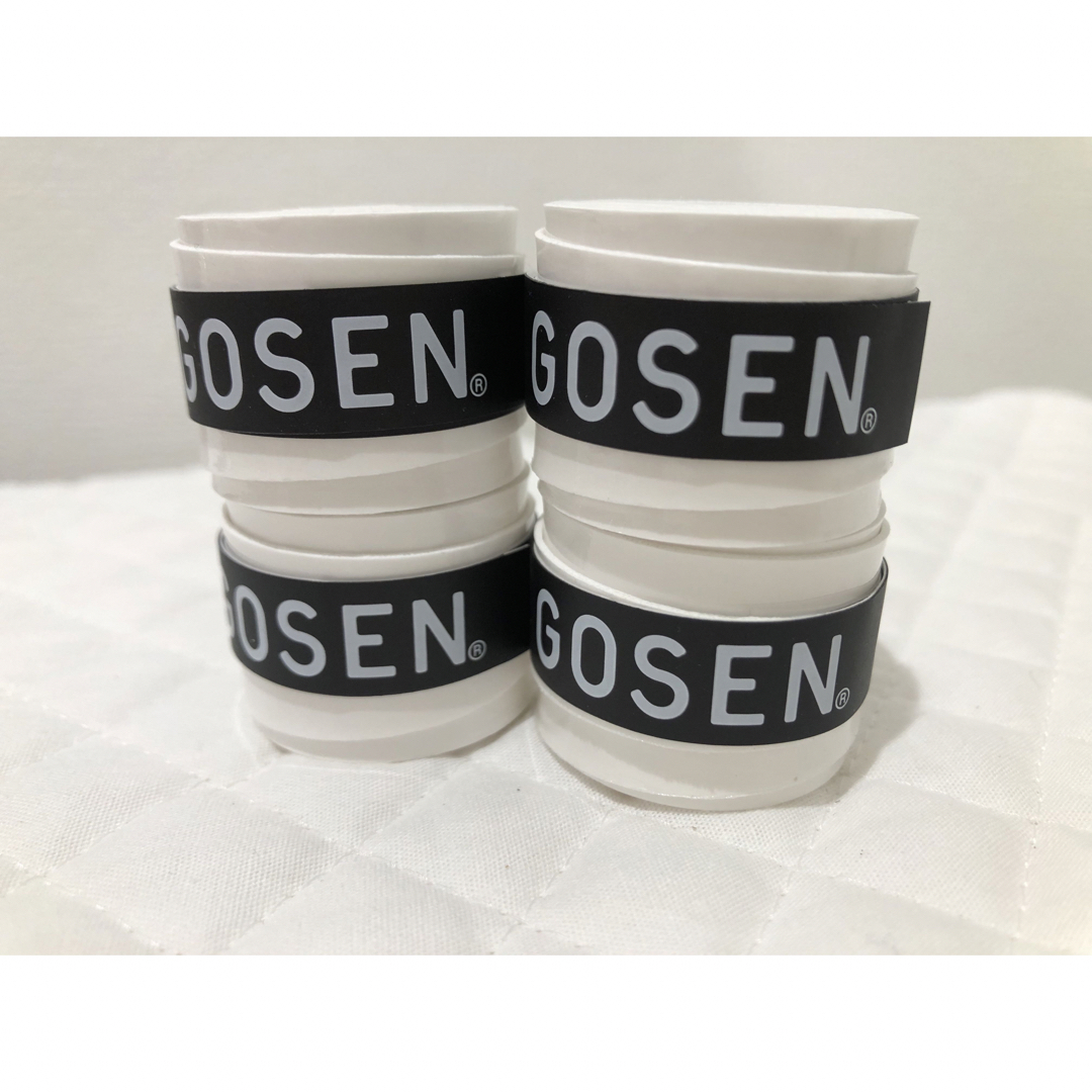 GOSEN(ゴーセン)のGOSEN グリップテープ 4個★迅速発送 白 ゴーセンマイバチ✳︎色変更可 エンタメ/ホビーのエンタメ その他(その他)の商品写真