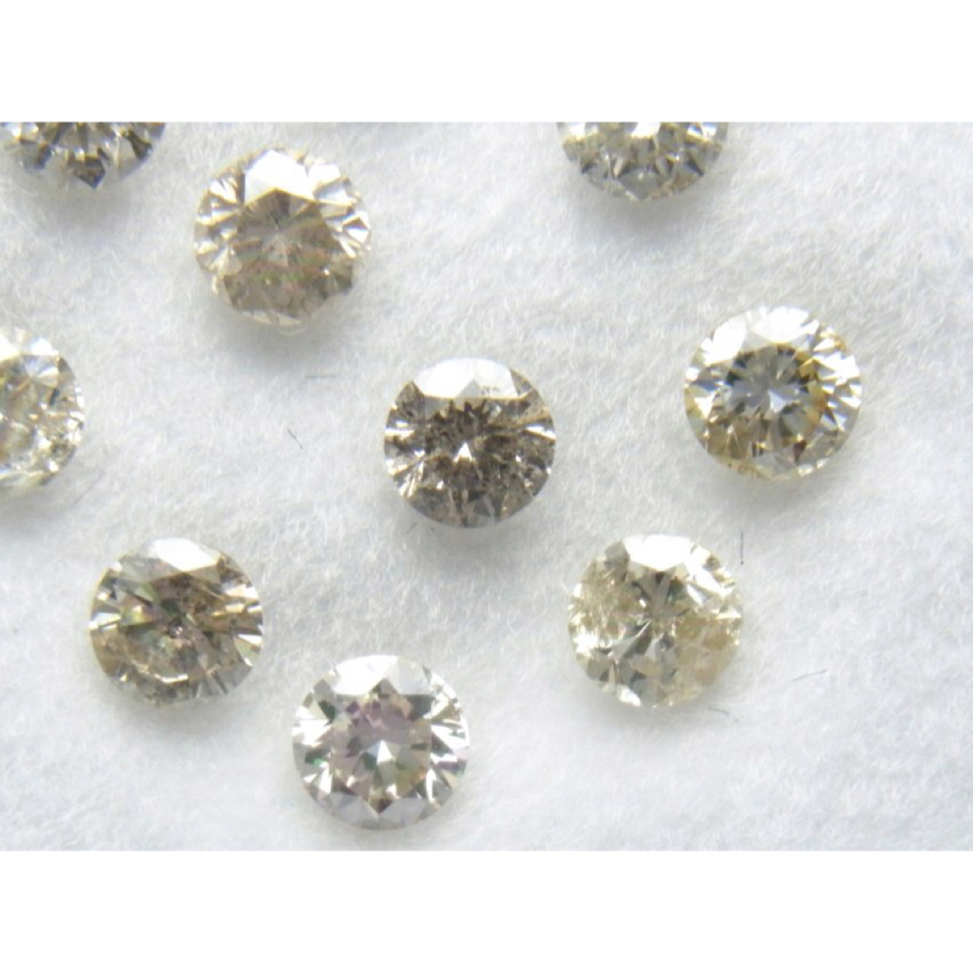 売り値 ブラウンカラー系 SI~Iクラス 合計0.71ct 天然ダイヤ