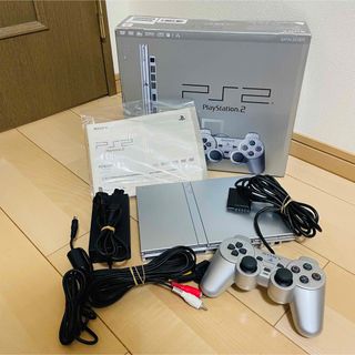 PS2本体 SCPH-77000 シルバー メモリーカード2個つき