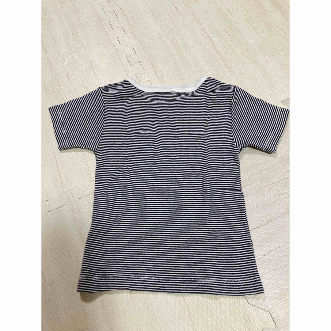 PETIT BATEAU(プチバトー)のプチバトー　肌着　2枚セット　下着　半袖 キッズ/ベビー/マタニティのキッズ服男の子用(90cm~)(下着)の商品写真