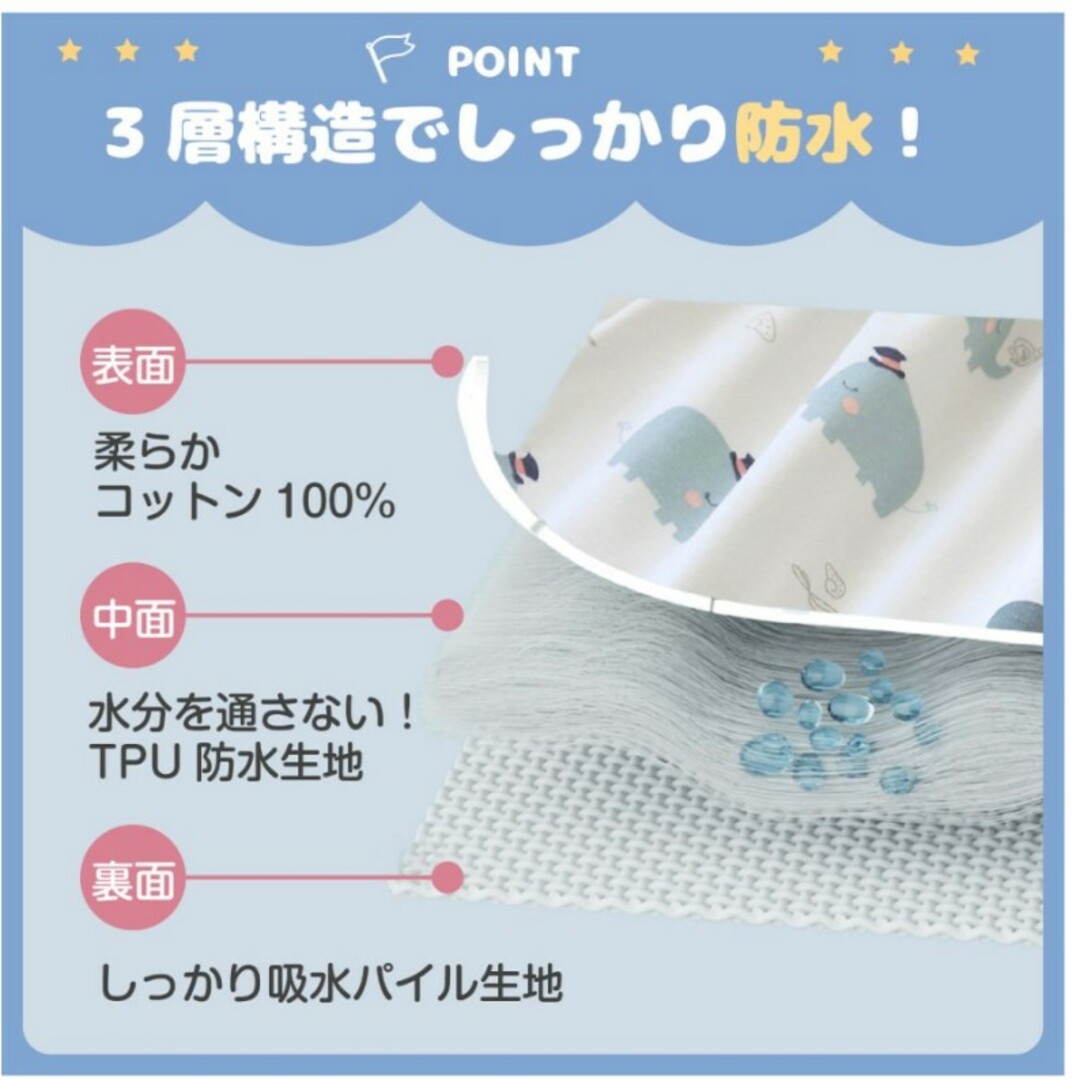 【美品】おねしょケット キッズ/ベビー/マタニティのおむつ/トイレ用品(トレーニングパンツ)の商品写真