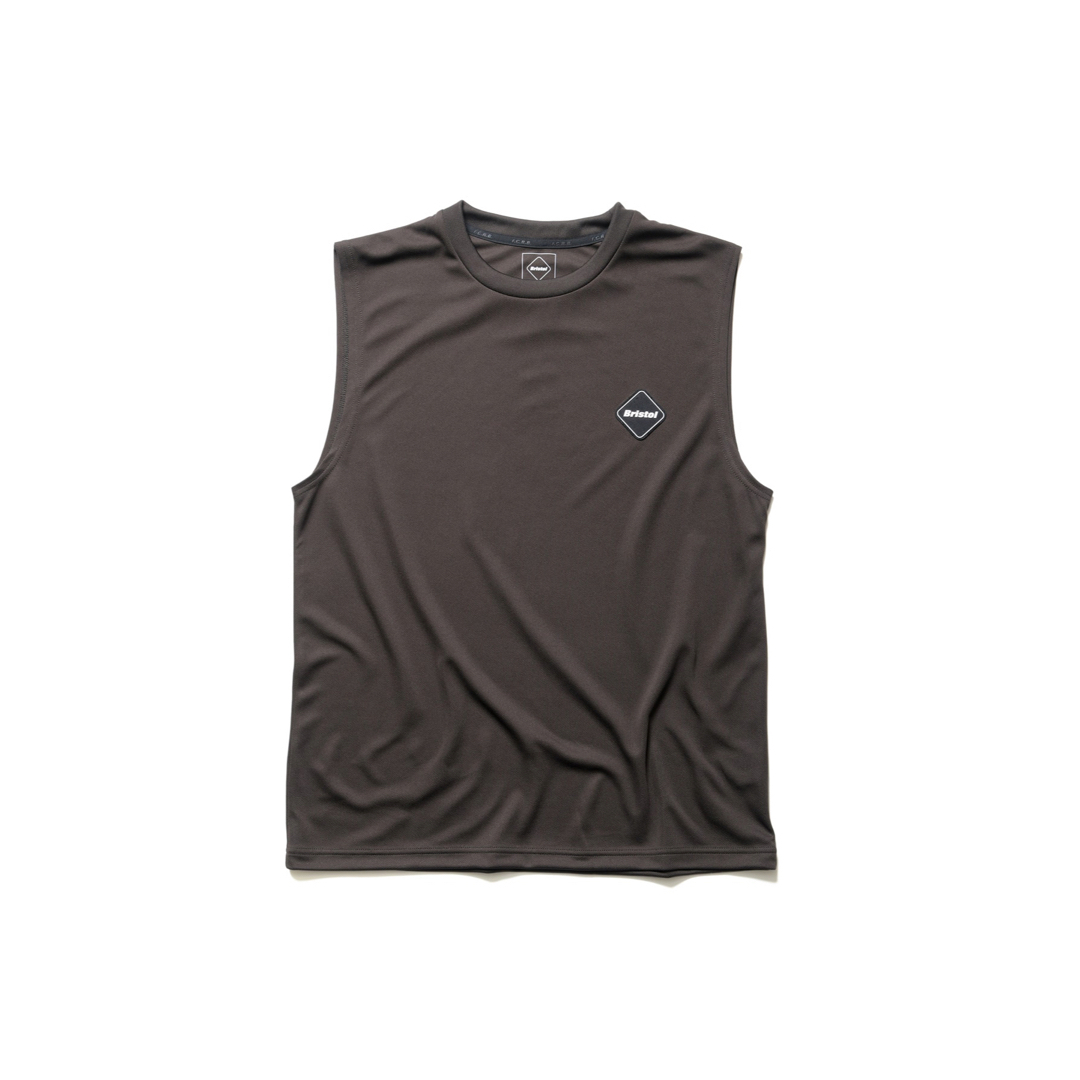 M FCRB 23AW NO SLEEVE TRAINING TOP BROWN