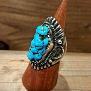 インディアンジュエリー(INDIAN JEWELRY)のハリービゲイ harry h begay インゴット シルバー リング ナバホ族(リング(指輪))