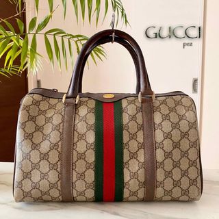 グッチ(Gucci)の正規品 GUCCI グッチ シェリーライン レザーボストンバッグ(トートバッグ)