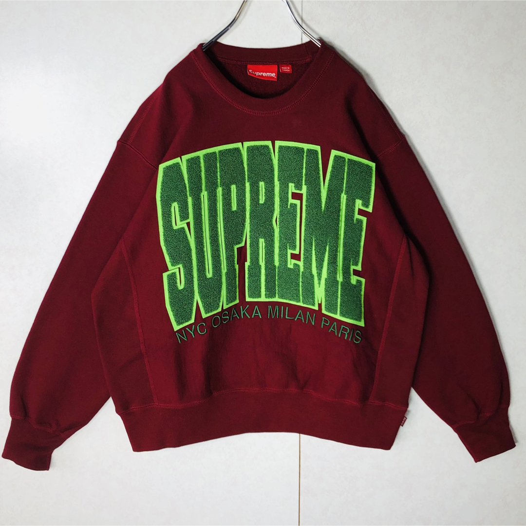 【未使用品】supreme 刺繍ロゴ　スウェット　人気色