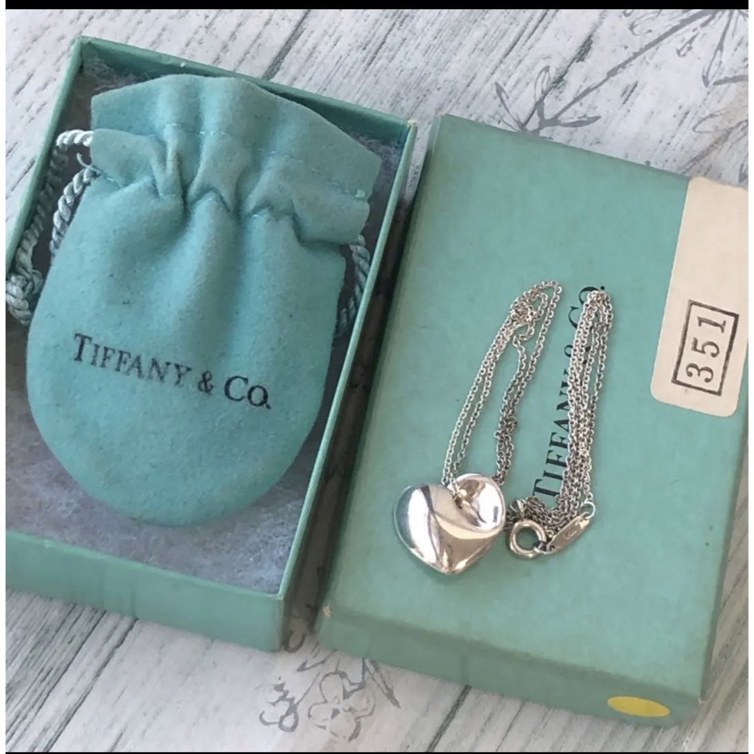 Tiffany & Co. - 美品 ティファニーネックレス フォールドハート